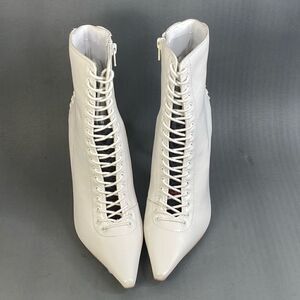 STEVE MADDEN Women's Allnight Lace-Up Stiletto Dress Booties size 6.5